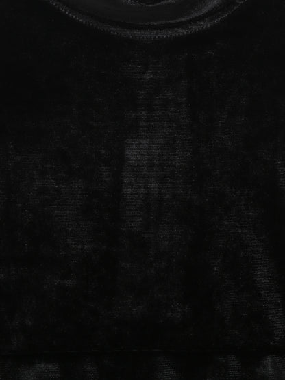 Girls Black Solid Dress