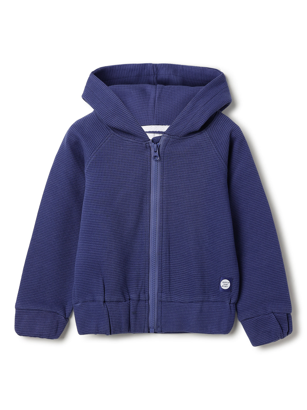 Boys Royal Blue Lycra Solid Sweatshirt