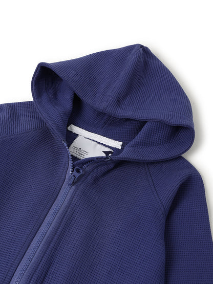 Boys Royal Blue Lycra Solid Sweatshirt