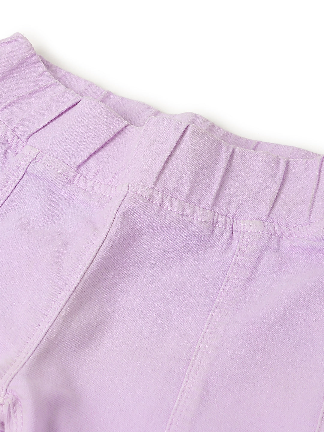 Girls Purple Slim Fit Lycra Solid Jegging