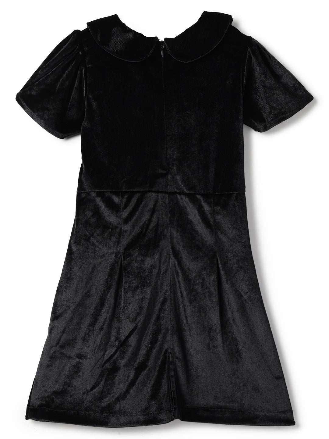 Girls Black Bodycon Fit Printed Dress