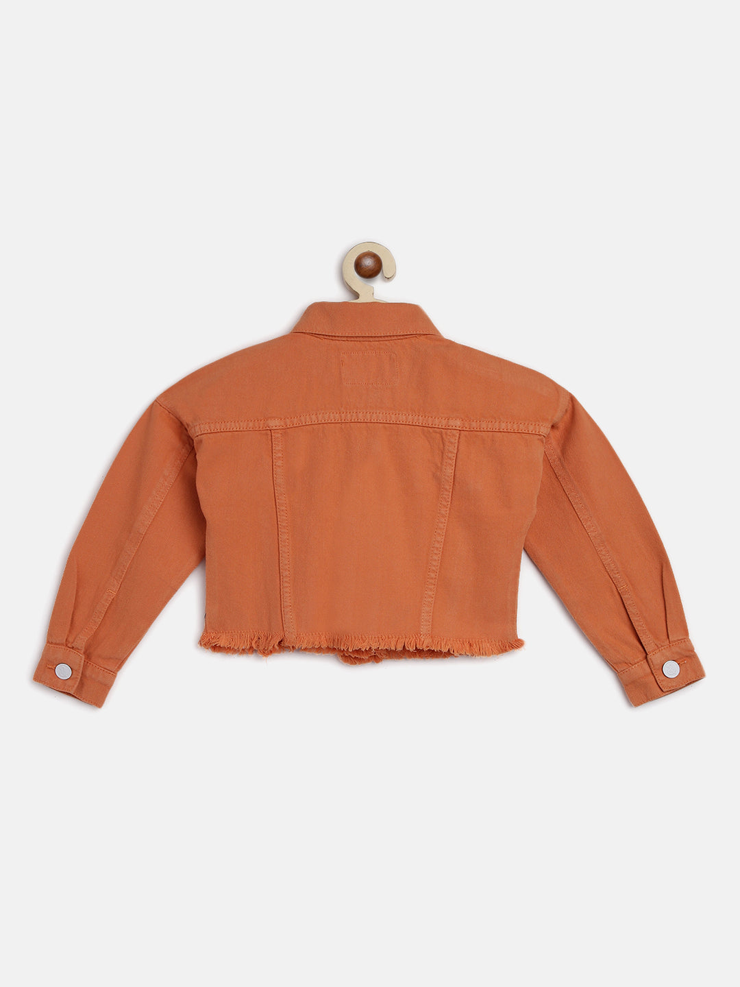 Girls Orange Denim Jacket