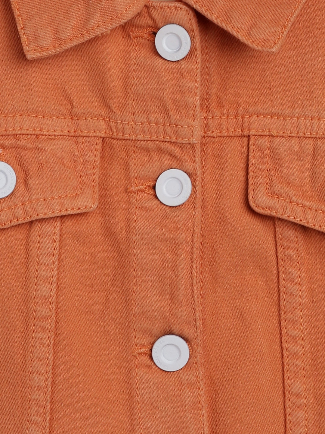 Girls Orange Denim Jacket