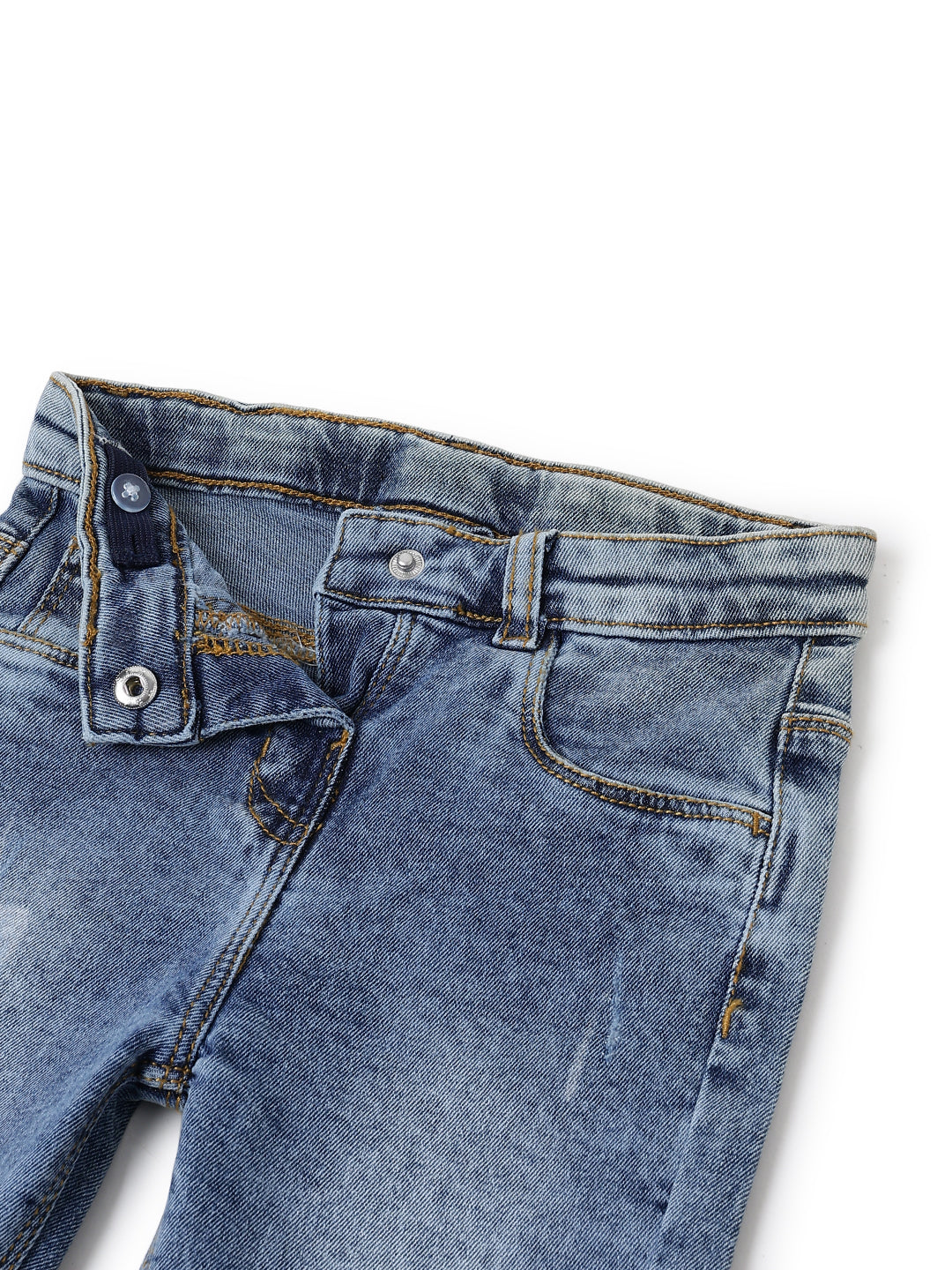 Girls Blue Slim fit Lycra Washed Jeans