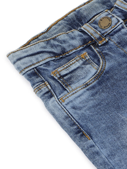 Girls Blue Slim fit Lycra Washed Jeans