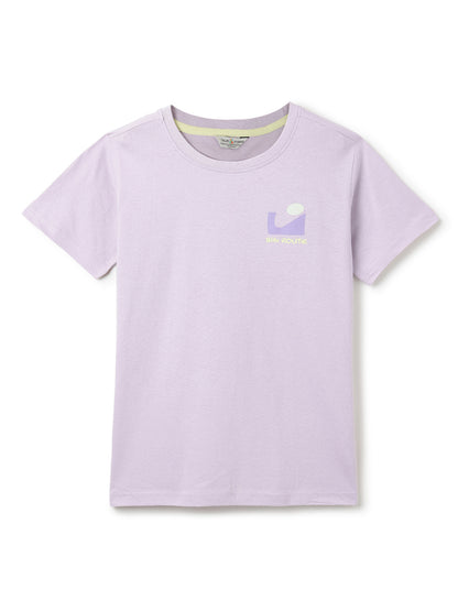 Boys Cotton Purple T-Shirt With Blue Cotton Solid Regular Fit Track Pant