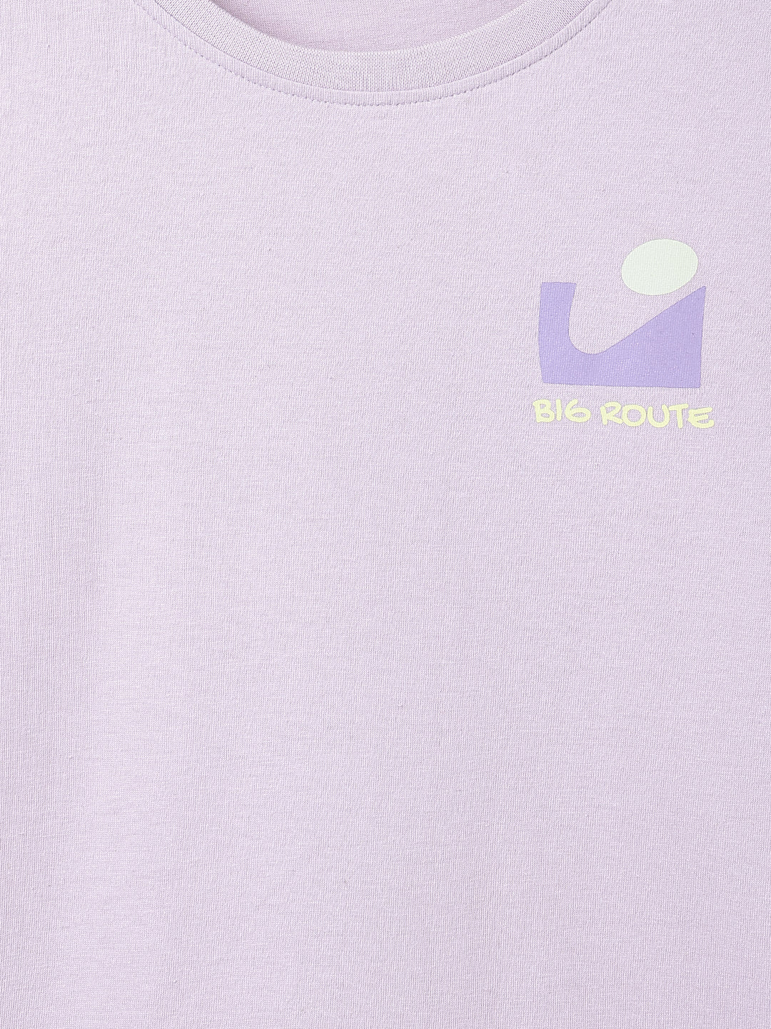 Boys Cotton Purple T-Shirt With Blue Denim Washed Barrel Fit Jeans