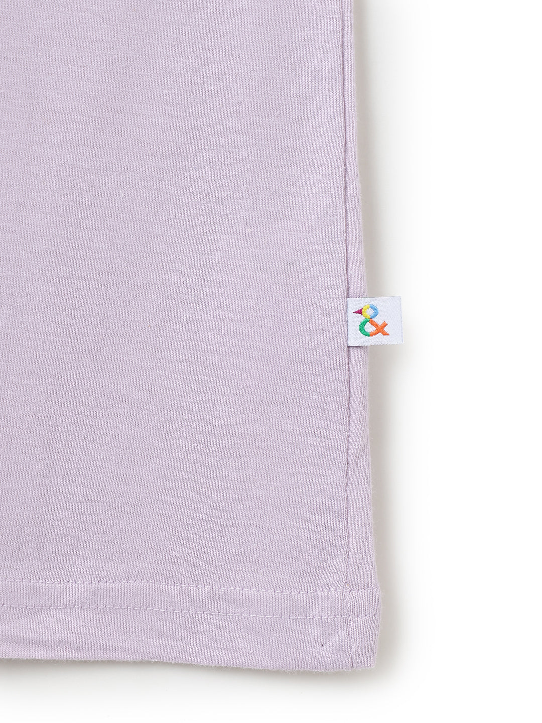 Boys Lilac Cotton Half Sleeves Print T-shirt