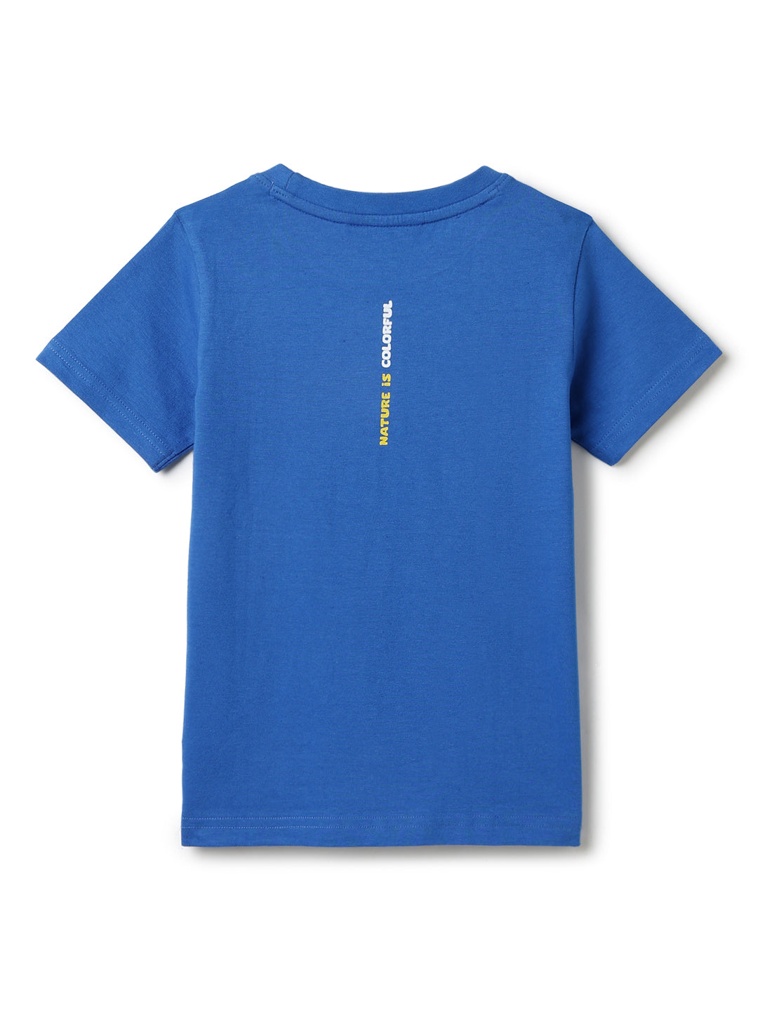 Boys Royal Blue Cotton Regular Printed T-shirt