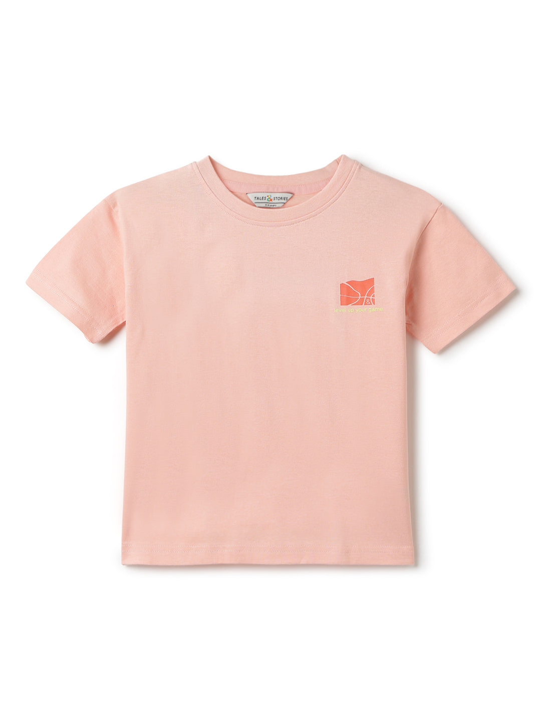 Boys Pink 100% Cotton Printed T-shirt