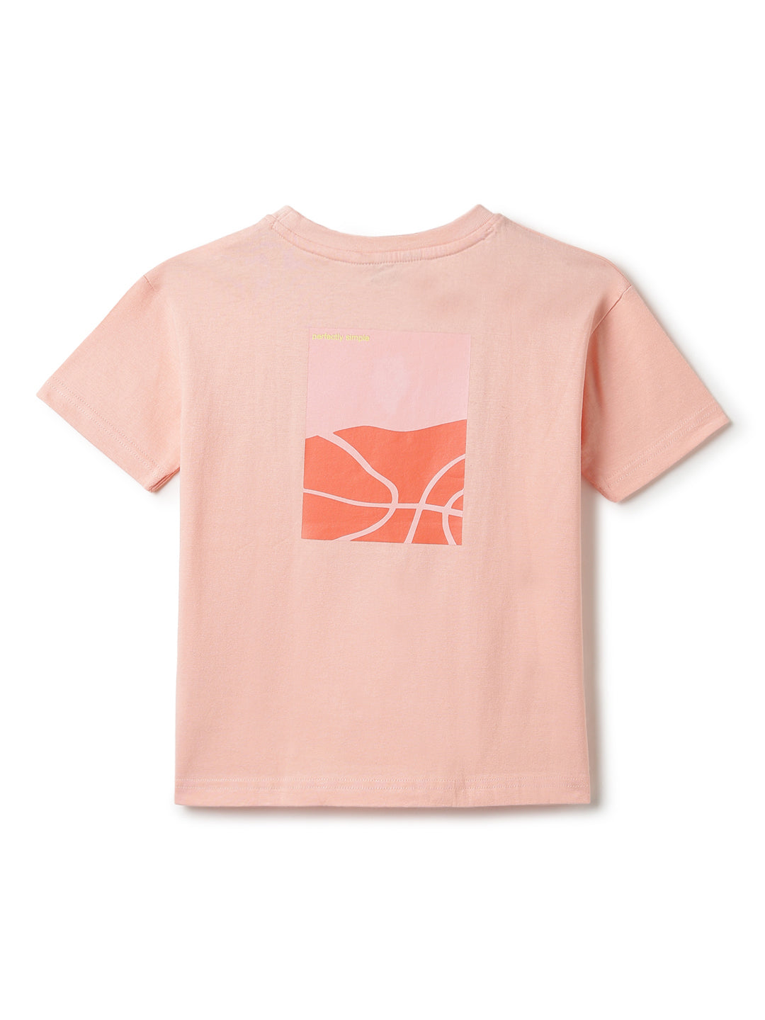 Boys Pink 100% Cotton Printed T-shirt