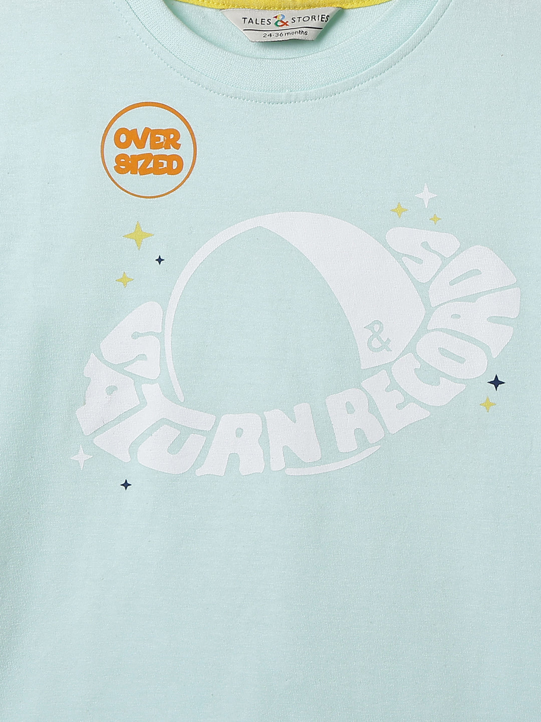 Boys Sky Blue 100% Cotton Printed T-shirt