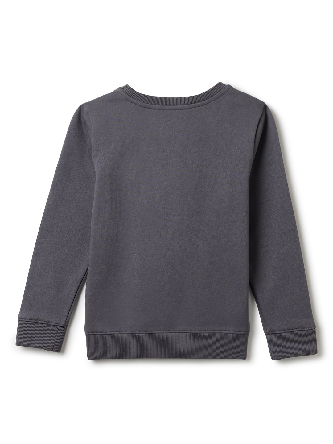 Girls Grey Printed Sweatshirt