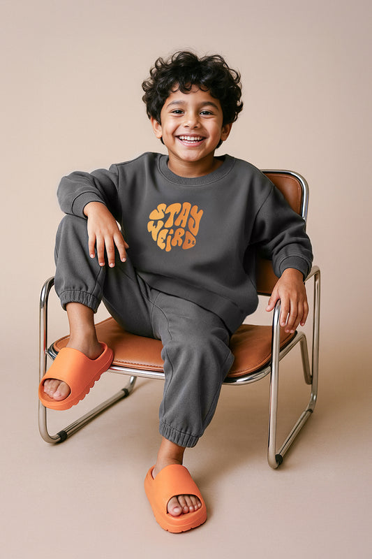 Boys Grey Printed Sweatshirt