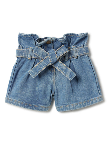 Girls Light Blue Denim Shorts