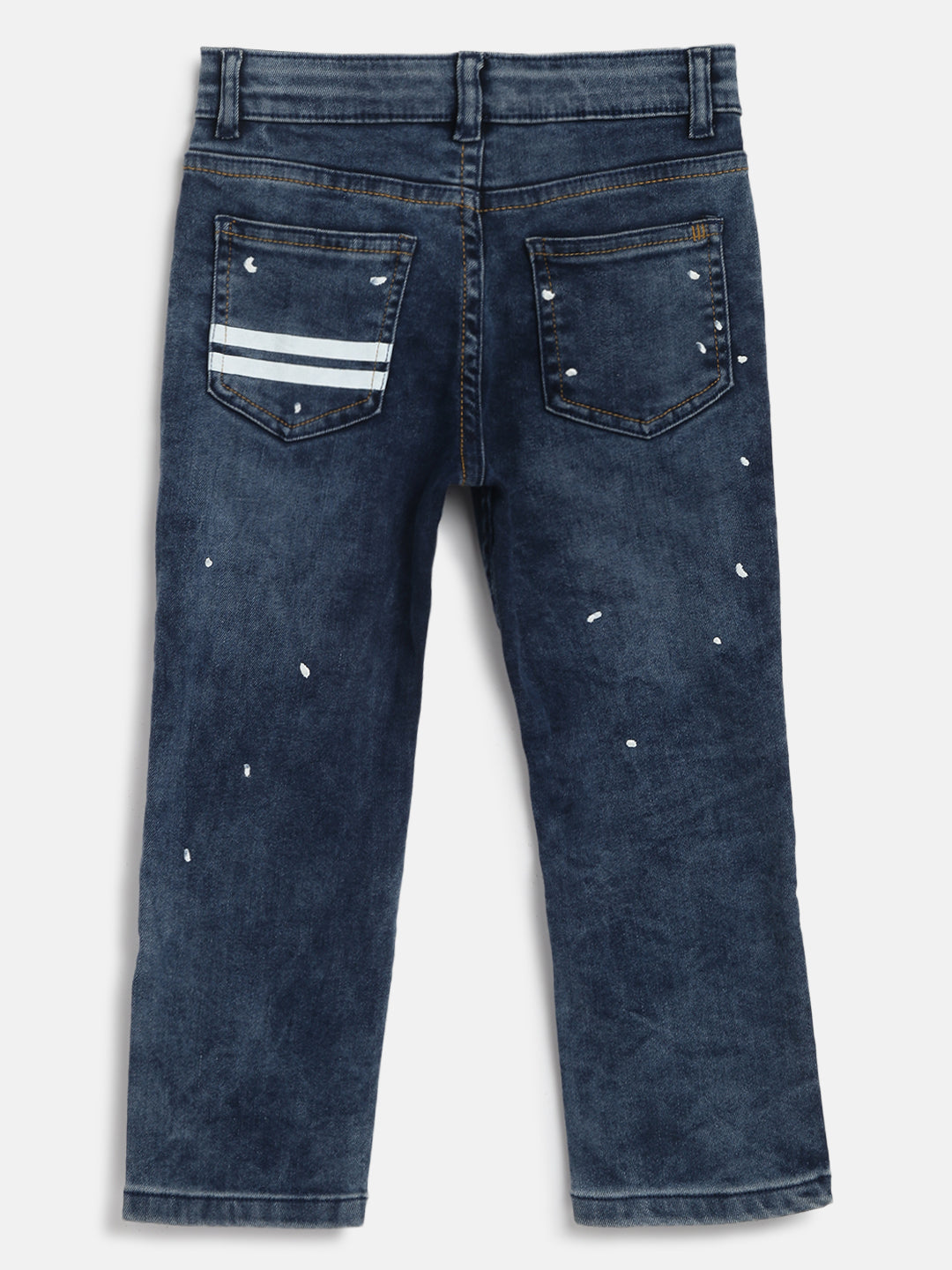 Boys Dark Blue Lycra Relaxed fit Jeans