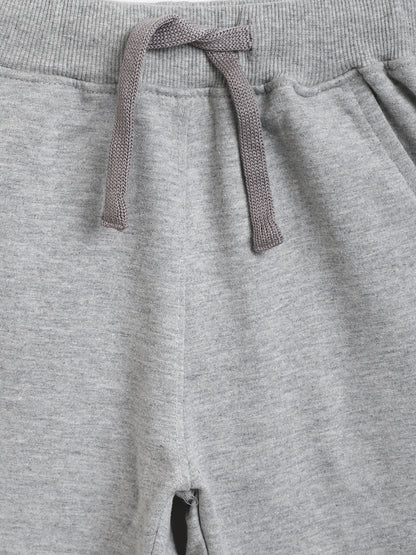 Boys Cotton Light Grey Joggers
