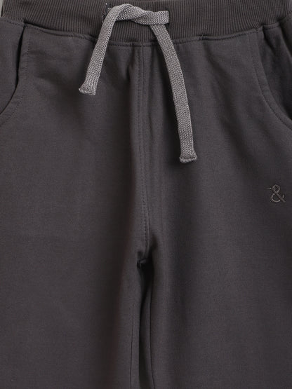 Boys Cotton Grey Joggers