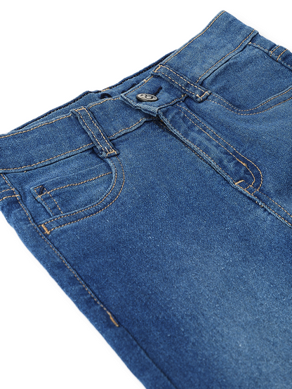 Boys Mid Blue Slim Fit Casual Denim Jeans