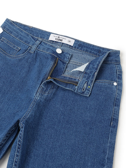 Women Denim Lycra Blue Washed Jeans