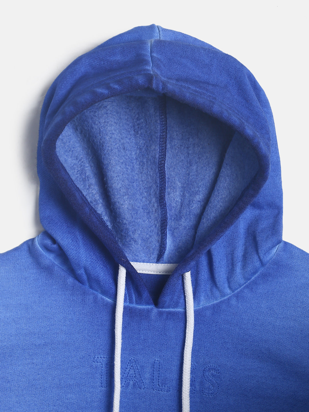 Boys Blue Casual Cotton Solid Hooded Sweatshirt