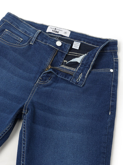 Women Denim Lycra Blue Washed Jeans