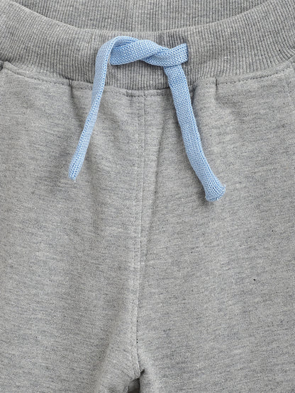 Boys Grey Cotton Shorts