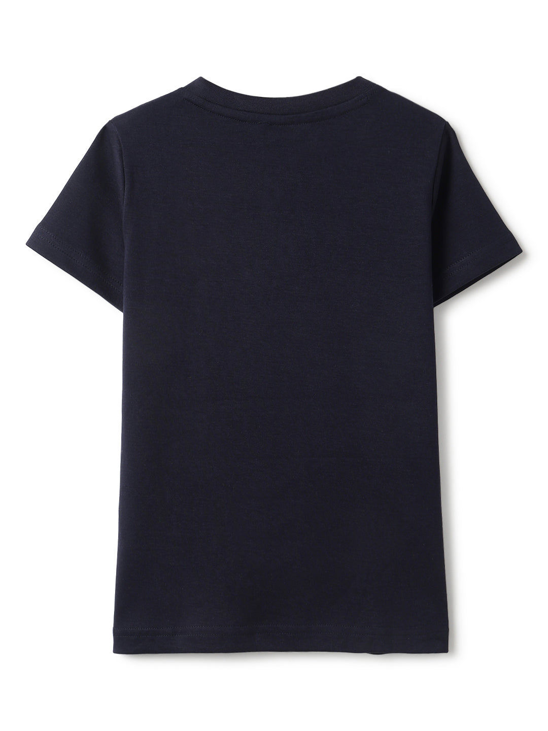 Girls Navy Blue Animal Printed T-Shirt