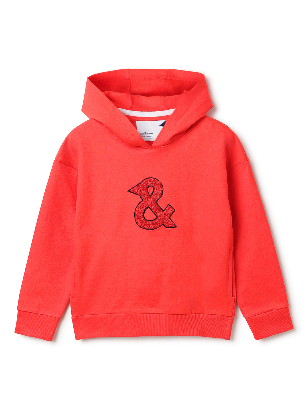 Unisex Red Solid Fleece Hooded Co-ord Set