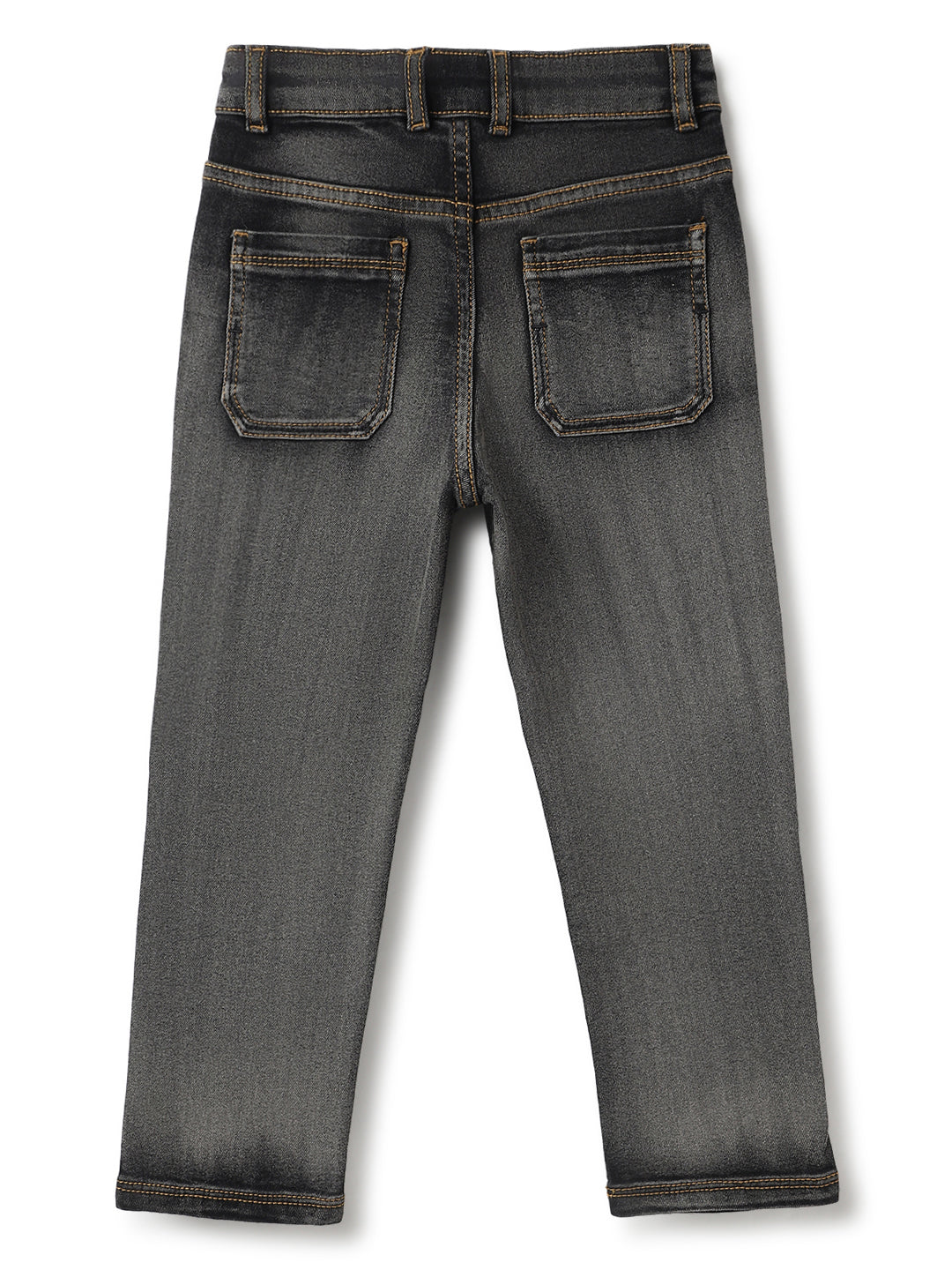 Boys Black Denim Tapered Fit Jeans