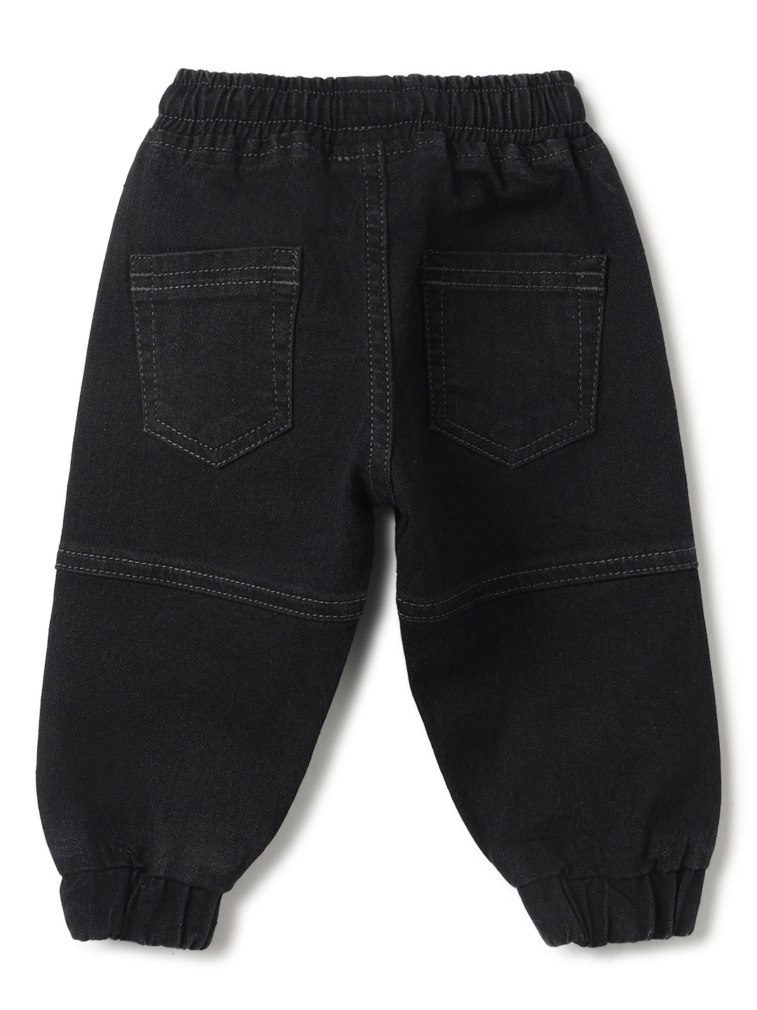 Boys Black Denim Jogger