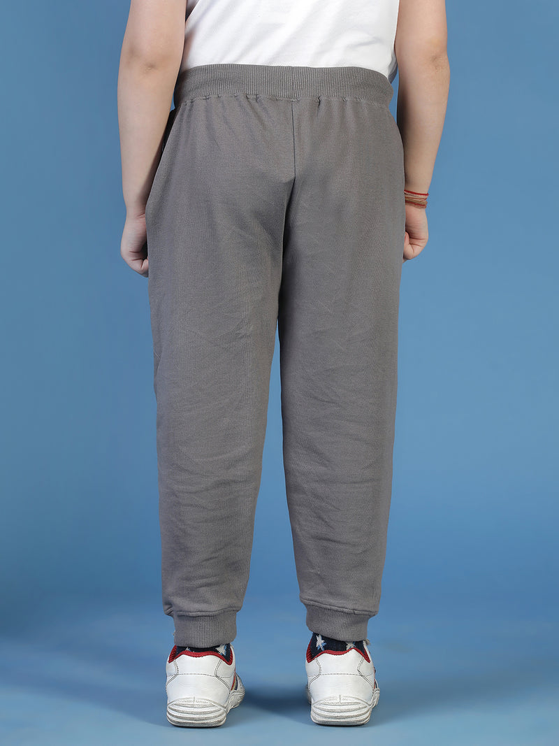 Boys Cotton Grey Joggers