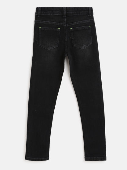 Boys Blue & Black Denim Slim Fit Stretchable Jeans (Pack of 2)