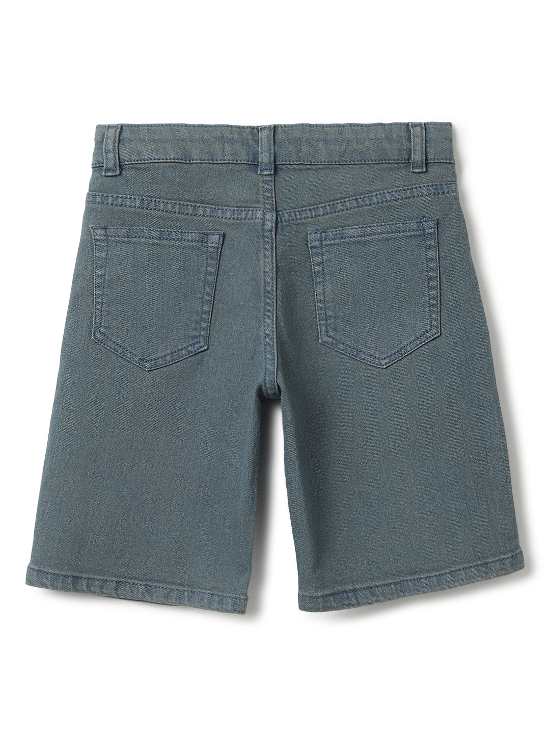 Boys Blue Khaki Tint Denim Bermuda Shorts
