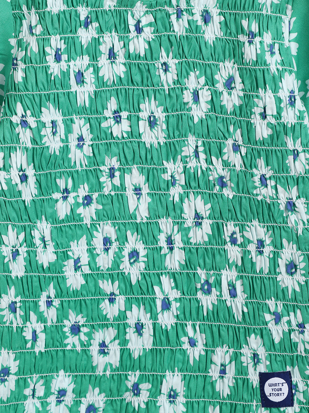 Girls Green Printed Top