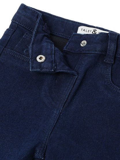 Girls Dark Blue Slim Fit Jeans