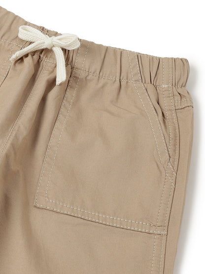 Boys & Girls Beige Cotton Parachute Pants