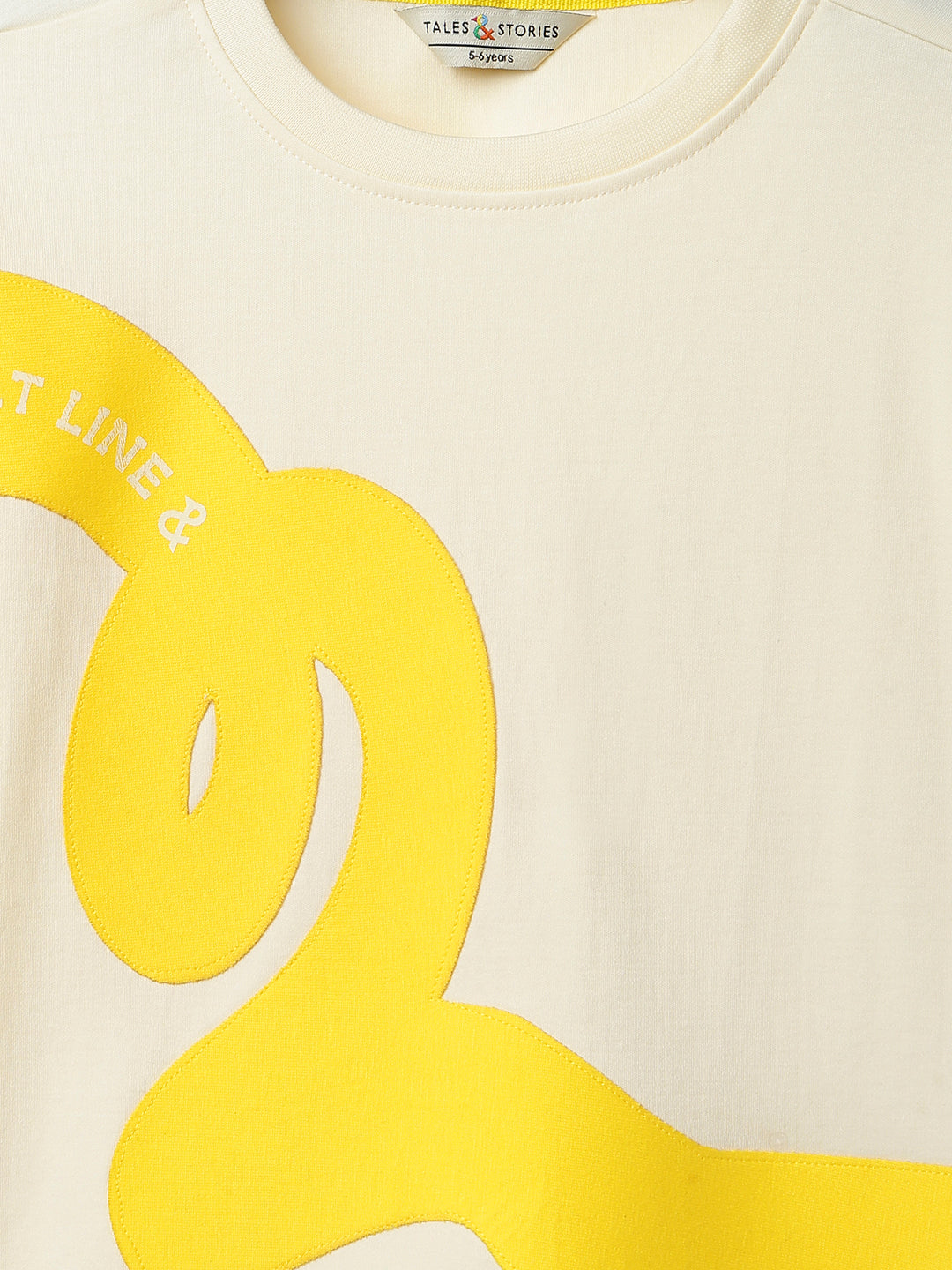 Boys Off White Cotton Printed Full Sleeve T-Shirt