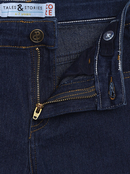 Boys Dark Blue Slim Fit Jeans