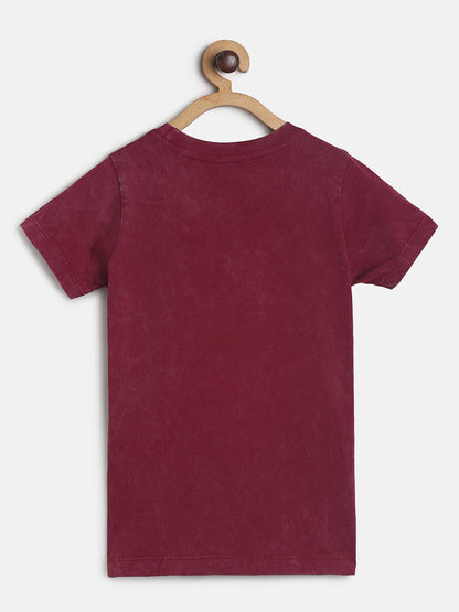 Boys Maroon T-Shirts and Yellow Shorts Clothing Set