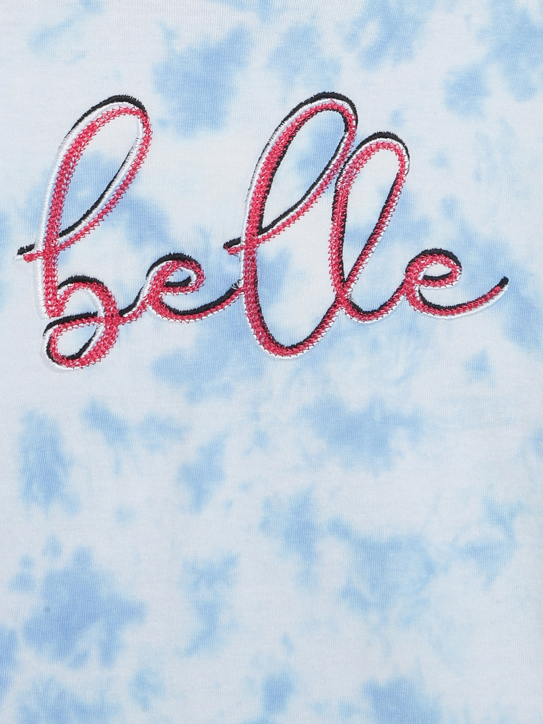 Girls Blue Lycra Tie & Dye T-shirt