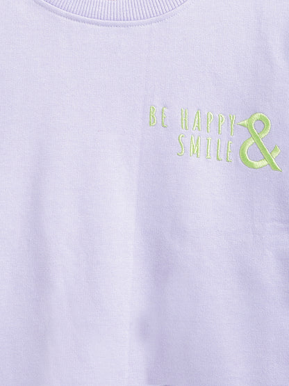 Girls Lavender Pullover Sweatshirt