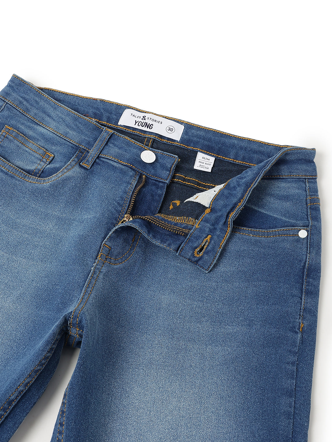 Women Denim Lycra Blue Washed Jeans