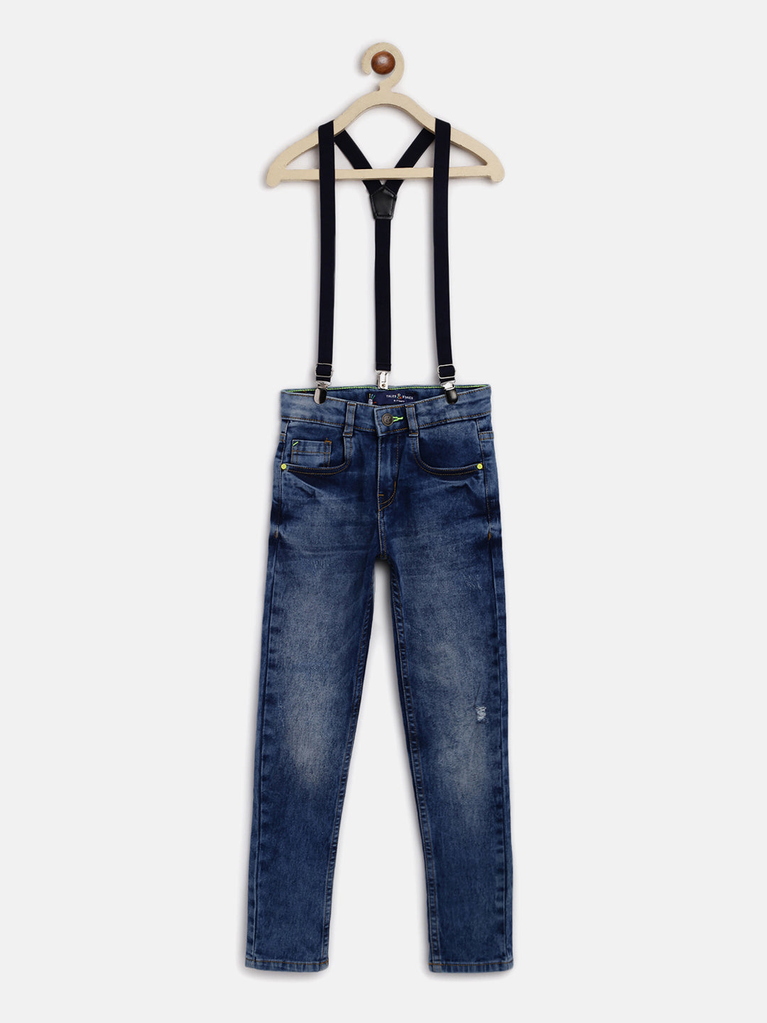 Boys Slim Fit Jeans With Suspender