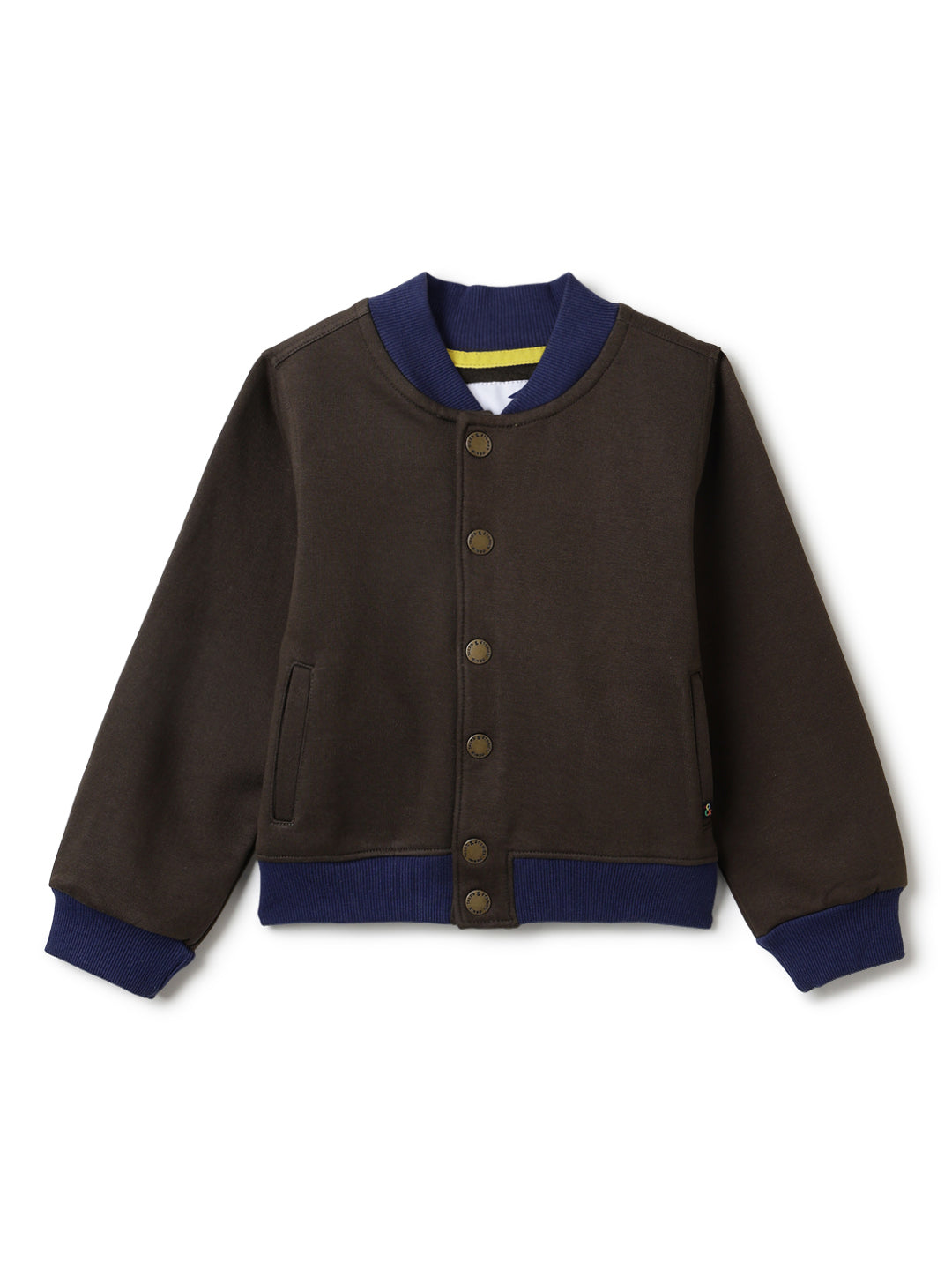 Boys Olive Lycra Solid Sweatshirt