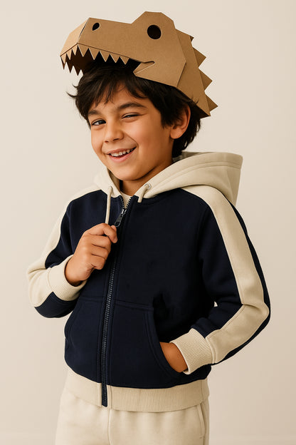 Boys Blue Animal Print Sweatshirt