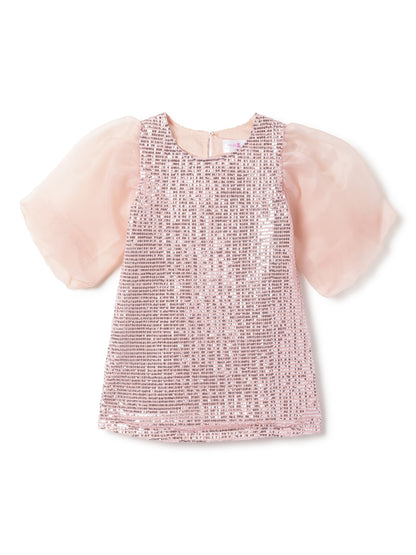 Peach Sequins Dress
