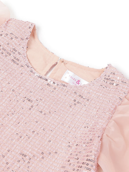 Peach Sequins Dress