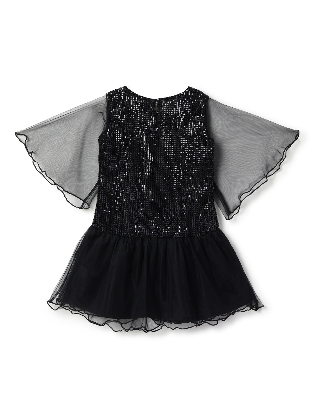 Black Regular Fit Sequins Dress