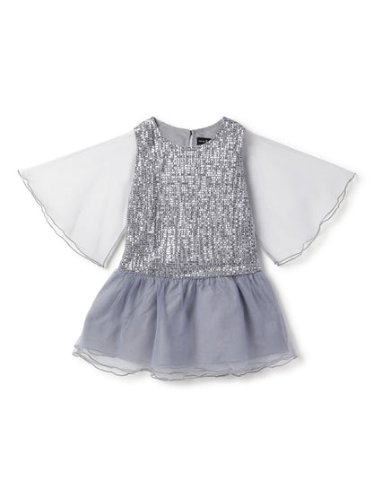 Grey Regular Fit Sequins Dress